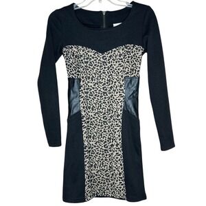 MINKPINK NWT‎ Can't Be Tamed Stretchy Leopard Mini Dress Size S Y2K look Grunge